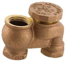 Anti-siphon brass valve body with a 3/4 inch size, designed for plumbing and irrigation systems.