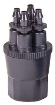 DIG 4-Outlet PC Drip Mainfolds 6 GPH 1/2 FPT Emitter Bubbler, Black