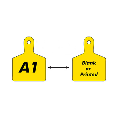 Christy-Standard Yellow 2-Side Blank Custom Printed ID Tag/2.25" X 2.7"