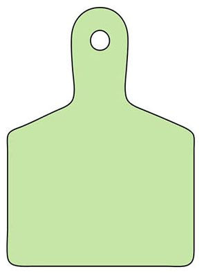 Christy-Blank Green ID Tag Maxi/3" X 4"