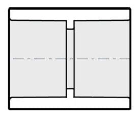 429-012UV, 1-1/4" PVC UVR COUPLING SOC SCH40