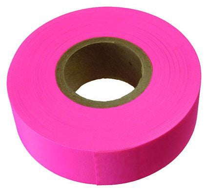 A roll of fluor lime red flagging tape.