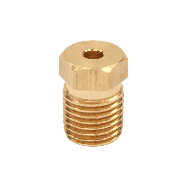 Brass fitting on a white background