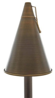 AMP- AAR-3518-B-BZ, PolynesianPro Torch Light (Lamp Ready) Brass With Bronze Finish, Hat W/ Wicks Only