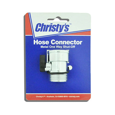 Christy- TC-W3220M, 3/4" Hose Connector, Zinc One-Way Shut-Off Valve