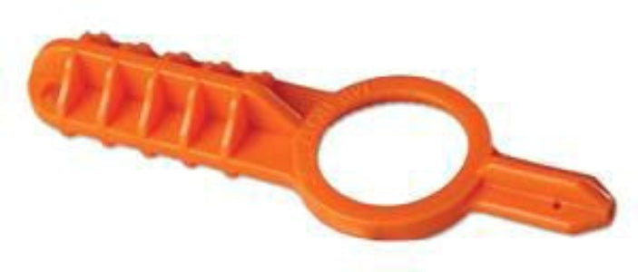 An orange sprinkler adjustment tool designed for use with MP Rotator sprinklers.