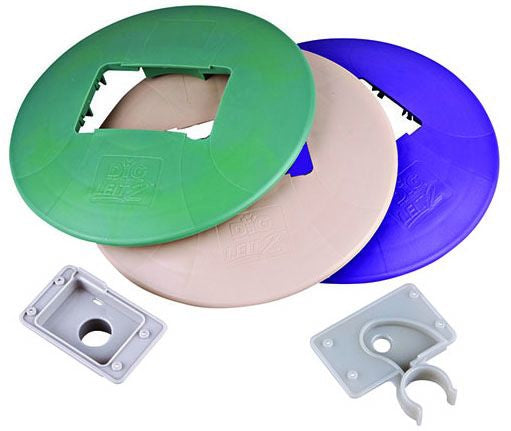 DIG LEIT-2 valve box mounting dome with 8 screws green