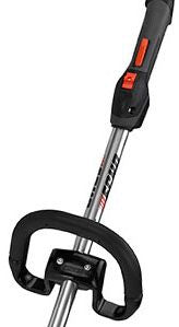 String trimmer with black and red design on a white background