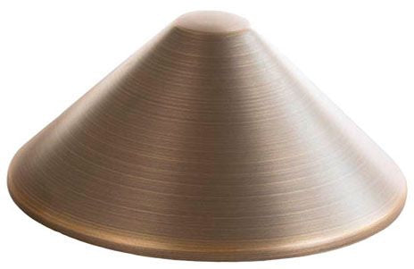 A bronze finish conical path and area light shade made of cast brass.