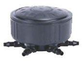 DIG- 06-504, 6-Outlet PC Drip Mainfolds Swivel side outlet, 1/2 FPT, 4.5 GPH per outlet, Black
