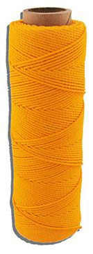 A coil of yellow nylon seine twine.