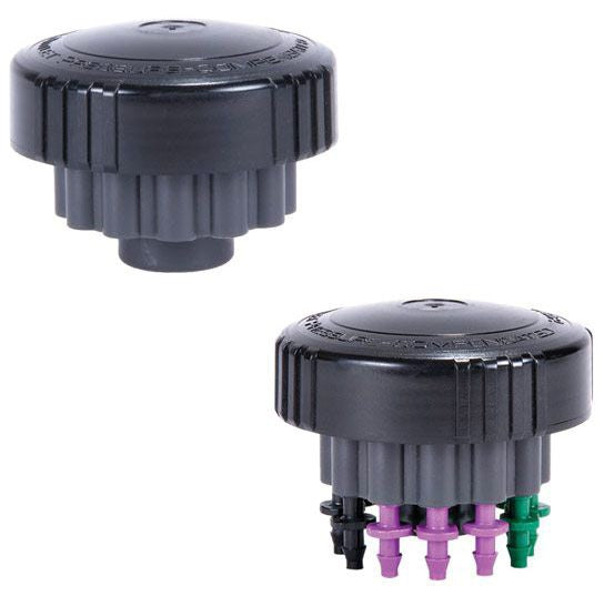 DIG Drip Emitter 12-Outlet Manifolds on 1/2 FNPT With 8 Caps, 2.2 GPH per Outlet, Green