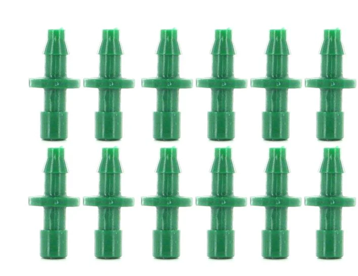 DIG Drip Emitter 12-Outlet Manifolds Accessory, Converter barb, Green 2.2 GPH, Bag of 100