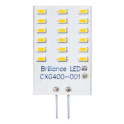 LED light bulb module with 'Brilliance LED' branding on a white background