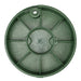 Green plastic component on a white background