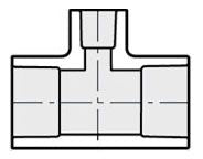 2X1-1/2 PVC RED TEE SOC SCH40