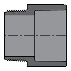 ERA- 836-012-I, 1-1/4 PVC MALE ADAPTER MPTXSOC SCH80- Import