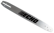 Echo 16 inch chainsaw bar in silver color with the brand logo visible on the side.