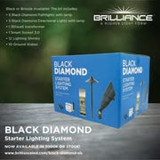 Brilliance Black Diamond starter lighting system packaging on a dark background