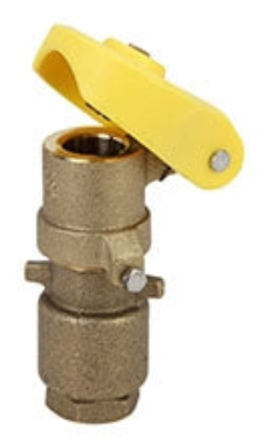 Brass quick coupling valve with yellow cover