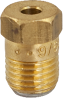 Brass fitting with threaded end