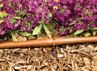 DIG Series 1/4" Non PC Dripline, 9 (23) spacing, .52 GPH .170" ID x .250" OD, 1000' Brown