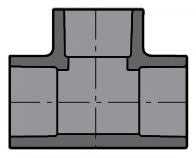 801-010, 1 PVC TEE SOC SCH80