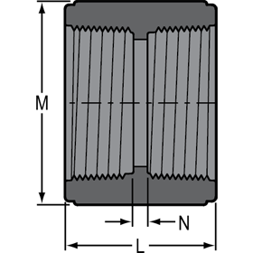 Spears 430-010G, 1" GRAY FPT x FPT Coupling Sch 40