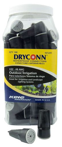 AMP- VAC-CON-61241-100PK, DryConn Bulk Pack Black & Grey Waterproof Connectors, Small, 100/Pack