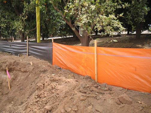 AW-Silt Fence DOT Grade Black Attached With Stakes 2"X2"x48", 6' on Center/Roll