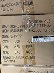 PVC REDUCING BUSH SPIGOTXFPT SCH40