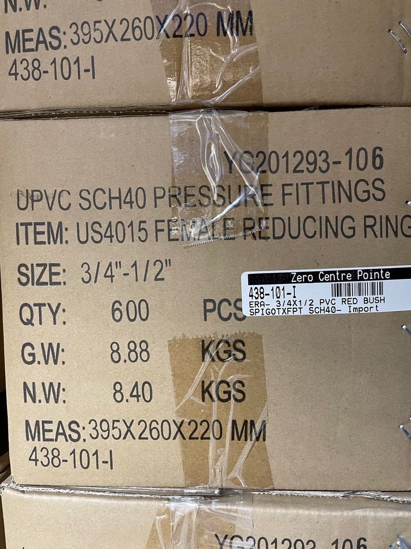 PVC REDUCING BUSH SPIGOTXFPT SCH40