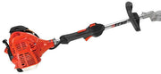 Red and black Echo string trimmer on a white background