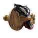 Brass valve with wiring on a white background
