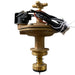 Brass valve with wiring on a white background