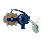 Mechanical valve with wiring on a white background