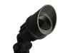 Black outdoor spotlight on a white background