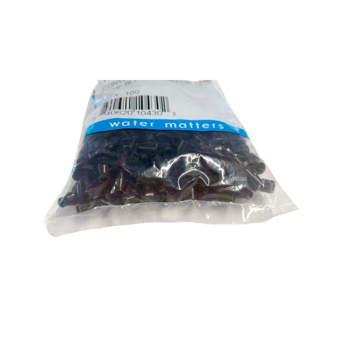 DIG Drip Emitter 12-Outlet Manifolds Accessory, Converter barb, Black, Bag of 100