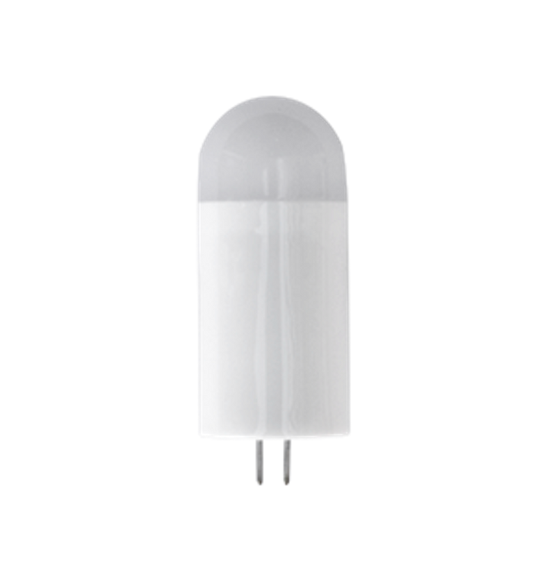A white, cylindrical LED flood or spot light with a pin base, likely designed for landscape lighting.