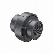 Black plastic fitting on a white background