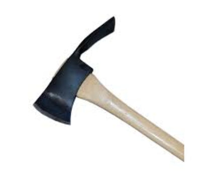 A 36-inch Pulaski axe with a hickory wood handle and a carbon steel blade.