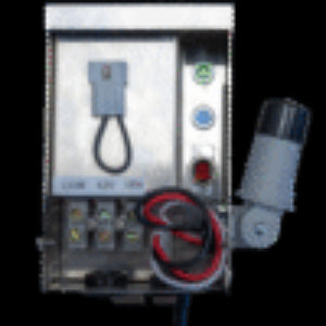 Outdoor payphone with a key attached, surrounded by various electronic devices.