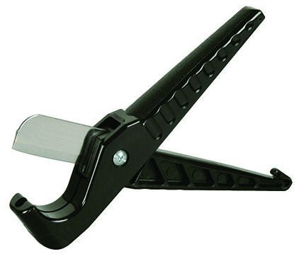 Black guitar capo on a white background