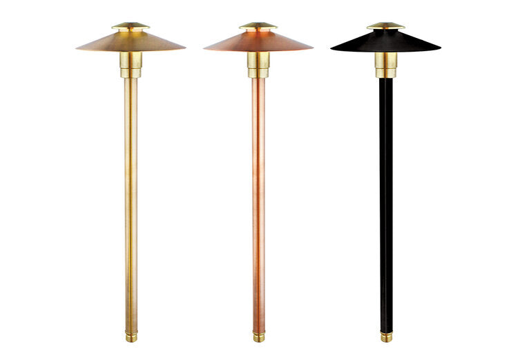 Brilliance SEQUOIA-PL-7-G4-BR-F, Sequoia 7" Path Light Brass Fixed w/Beacon G4 2700K Lamp & ABS mounting stake