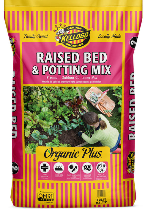 KELLOGG- 687 Garden Organic Raised Bed & Potting Mix, 2.0 cu. Ft.