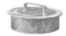 Metal cake pan with lid on a white background