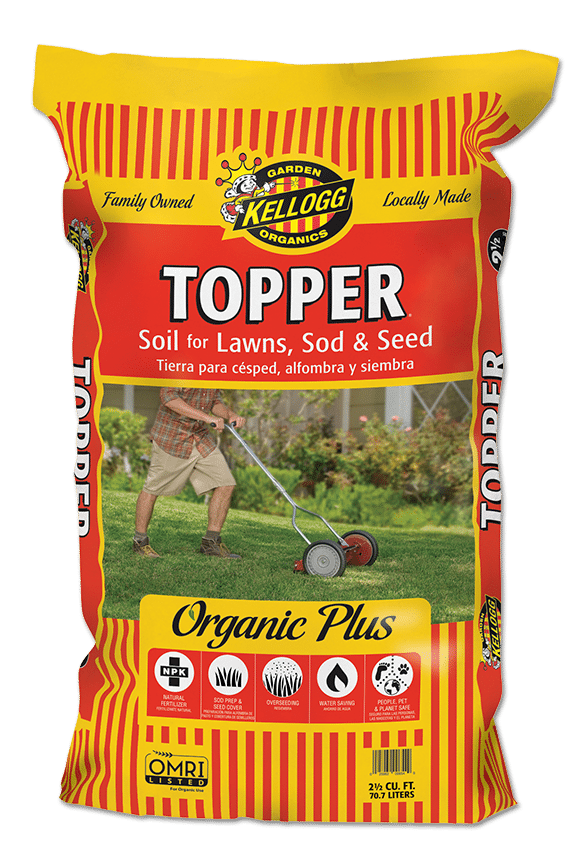 KELLOGG- 653 Garden Organic Topper Soil for Lawns, Sod & Seeds, 2.0 cu. Ft.