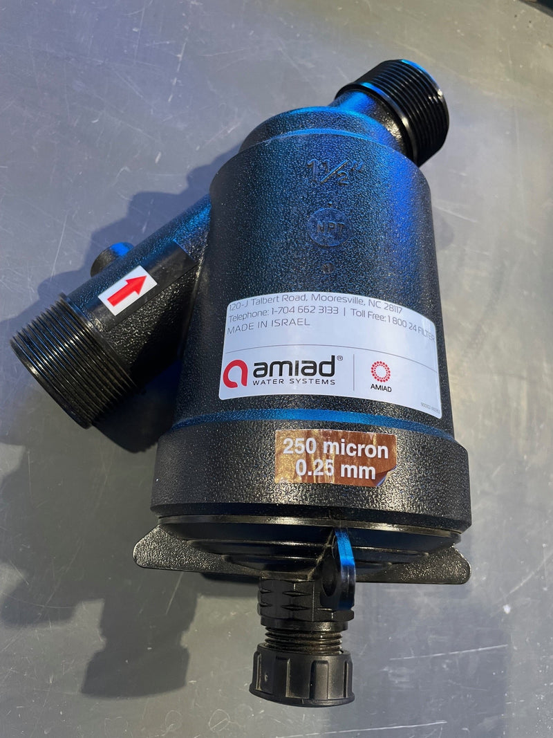 Amiad- 010003-000038, 1 1/2" Y Strainer NPT Compact Filters,Acetal, 150 PSI, 250 Micron Red Disc Elelement