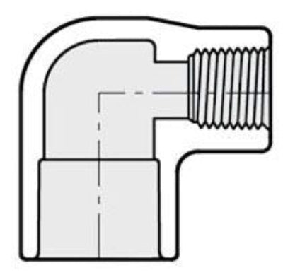3/4"X1/2" PVC RED 90 ELL SOCXFPT SCH40- Import