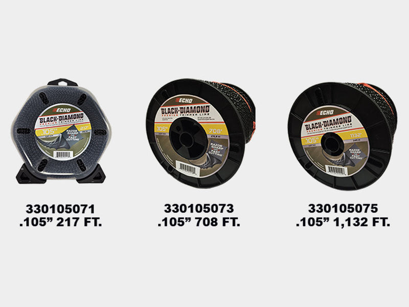 Echo 330105071, 217FT Trimmer Line .105 1LB BLACK DIAMOND